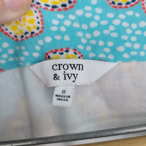 Crown & Ivy Retro Floral Print Shift Dress 8 - Picture 8 of 9